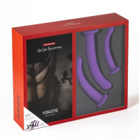 Harnais avec Set Godes Violet Tailles S / M / L
