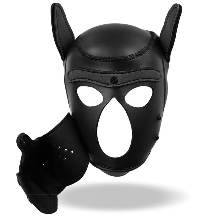 Hound Masque de Chien Noir Taille Unique