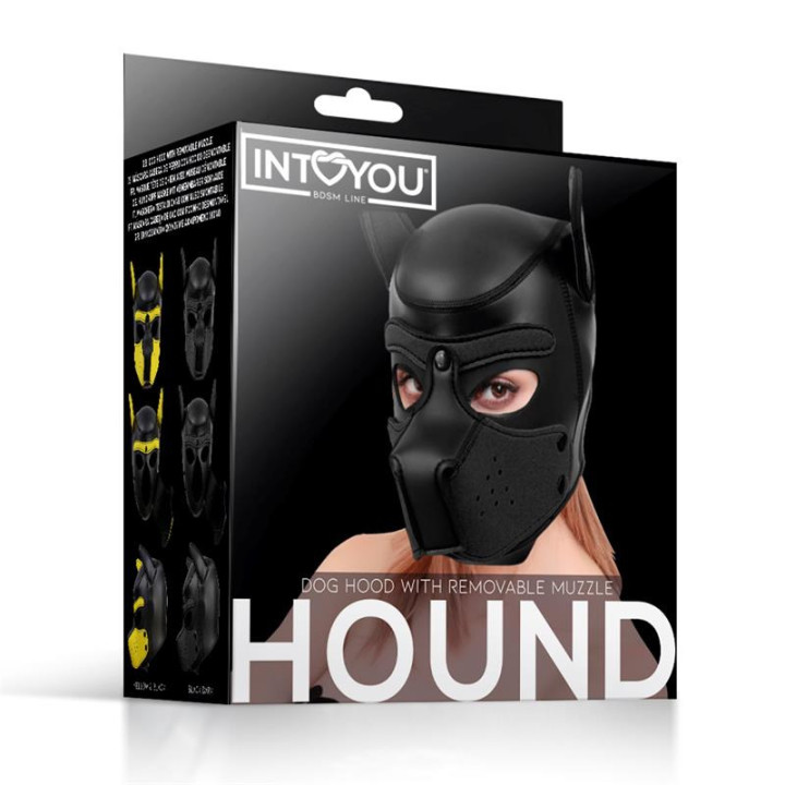 Hound Masque de Chien Noir Taille Unique