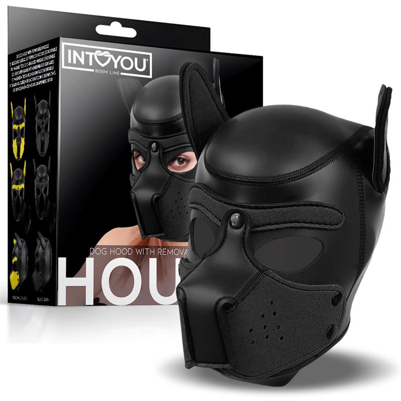 Hound Masque de Chien Noir Taille Unique