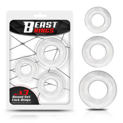 Set de 3 Anneaux pour Pénis Transparents