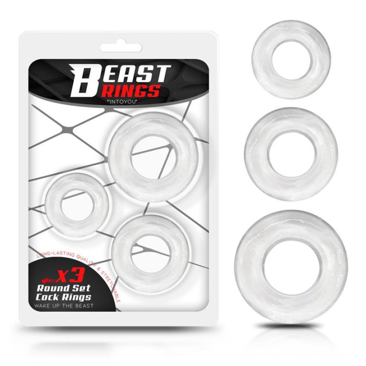 Set de 3 Anneaux pour Pénis Transparents