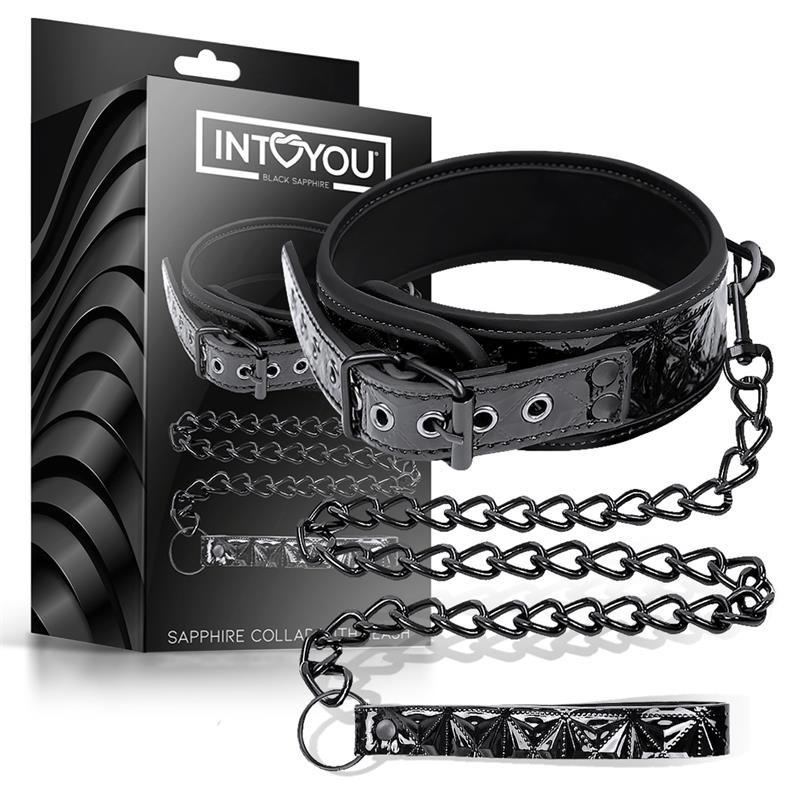 Collier avec Laisse en Saphir