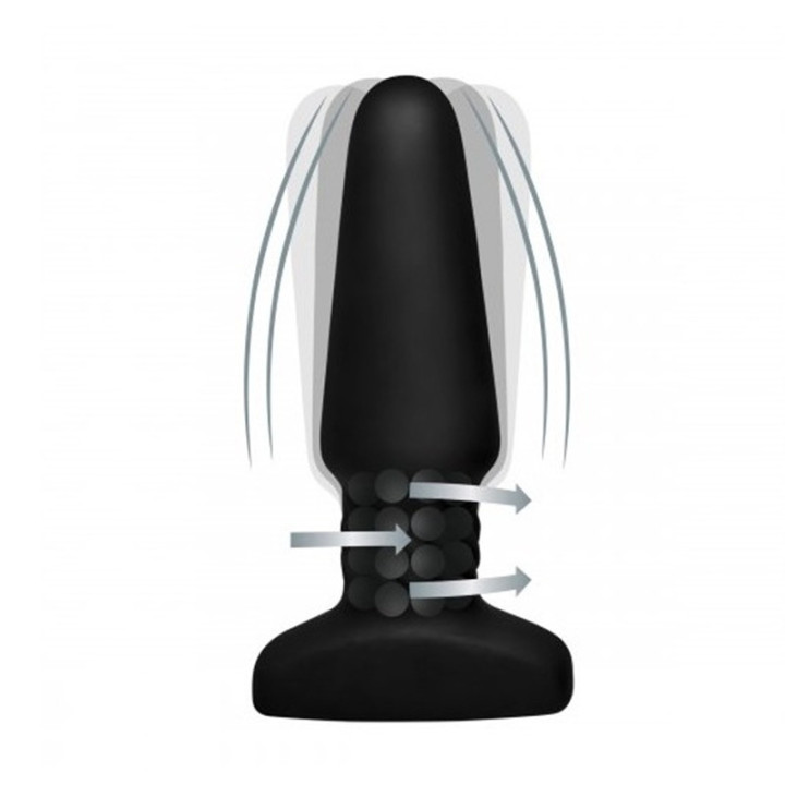 Plug Vibrant avec Boules Rotatives et Télécommande