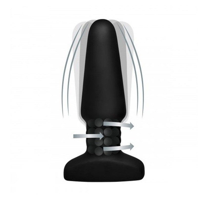 Plug Vibrant avec Boules Rotatives et Télécommande