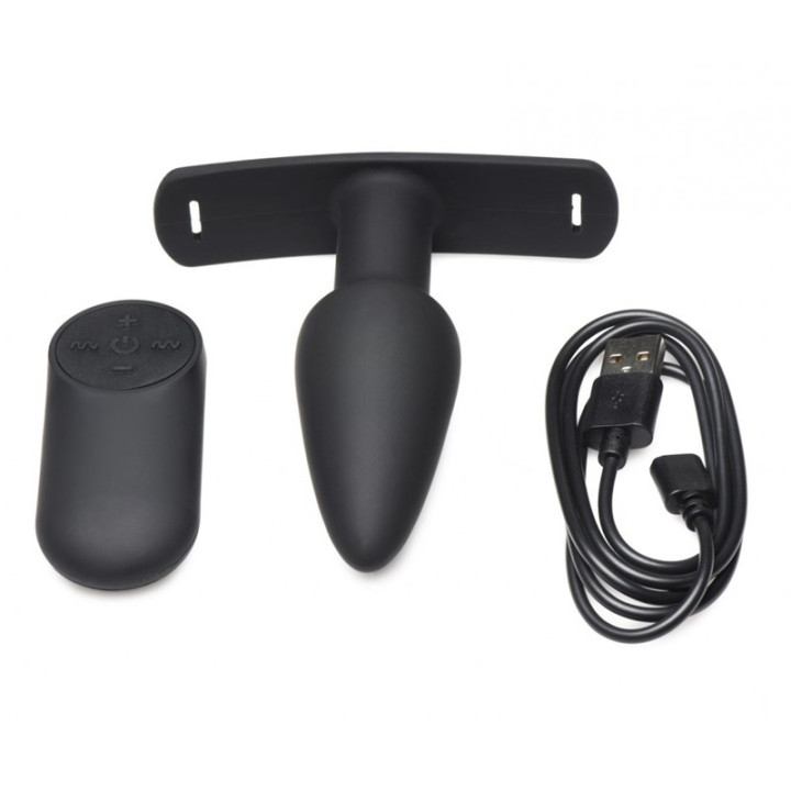 Plug Vibrant avec Télécommande Silicone et avec Harnais