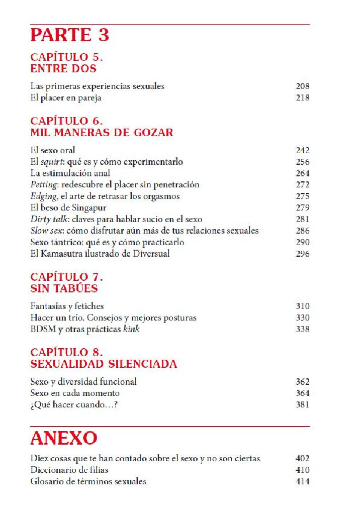 Más Claro, SEXO
