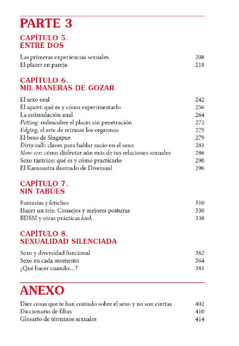 Más Claro, SEXO