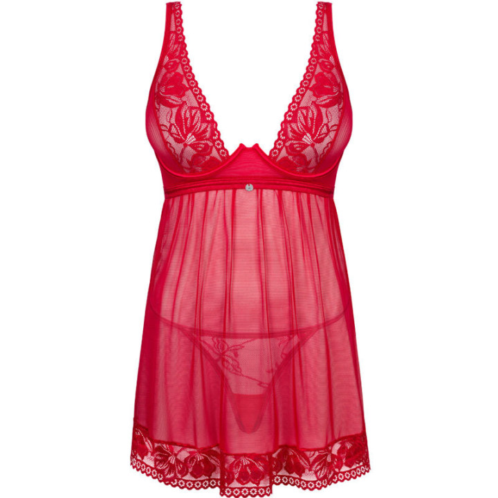 Lacelove Babydoll & String Rouge