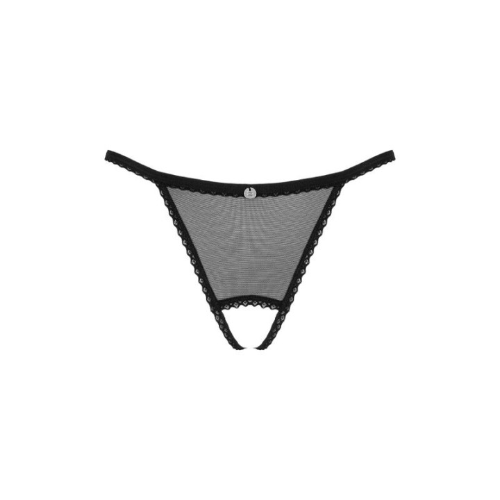 Celia Noir Crotchless String