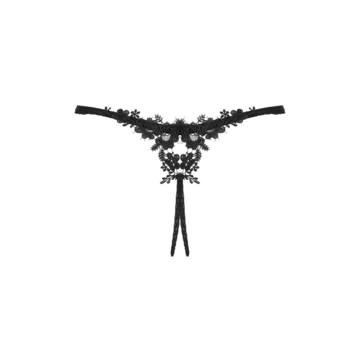 Celia Noir Crotchless String