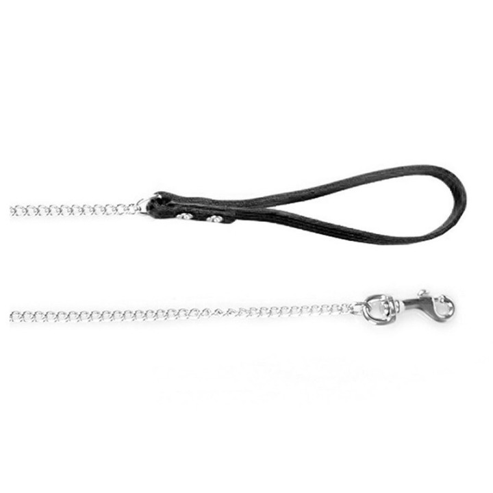 Laisse en Acier Noir L 105 cm