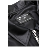 Remo Chemise Fermeture Éclair Wetlook Noire