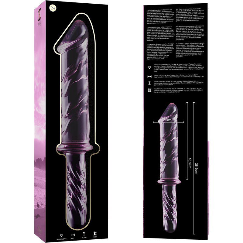 Gode en Cristal Modèle 24 Rose