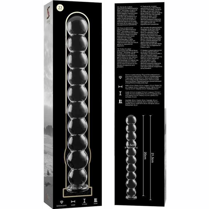 Gode en Cristal Modèle 22 Transparent