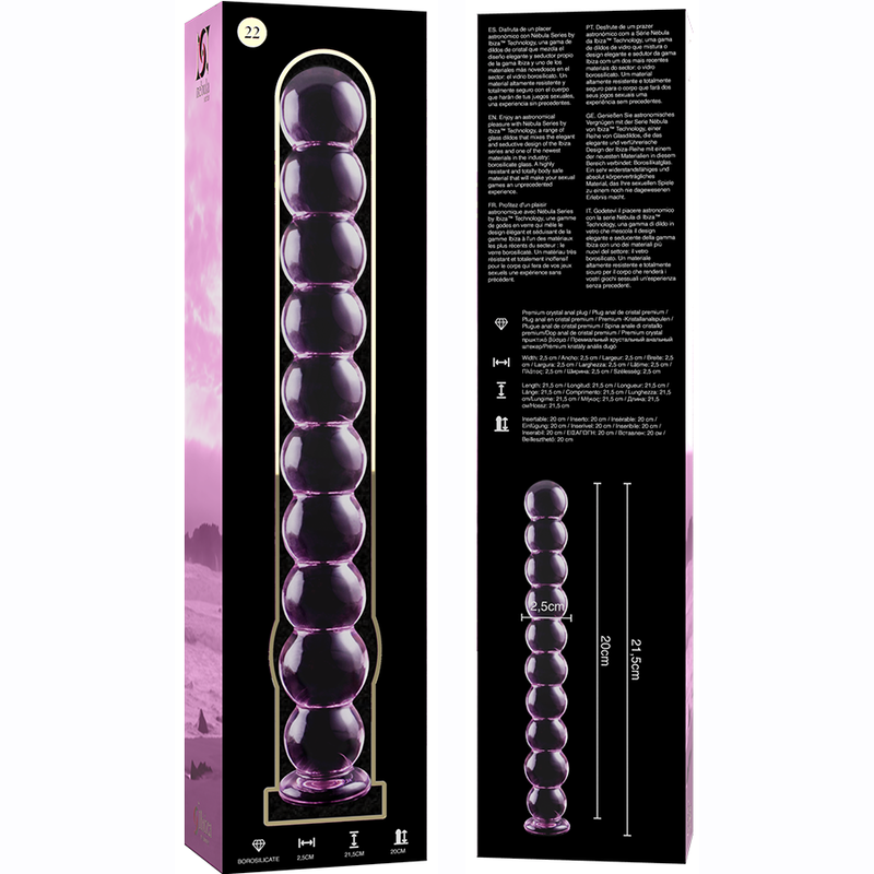Gode en Cristal Modèle 22 Rose