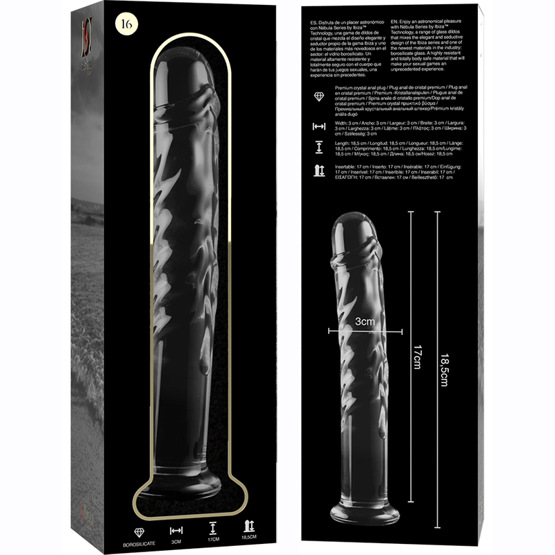 Gode en Cristal Modèle 16 Transparent