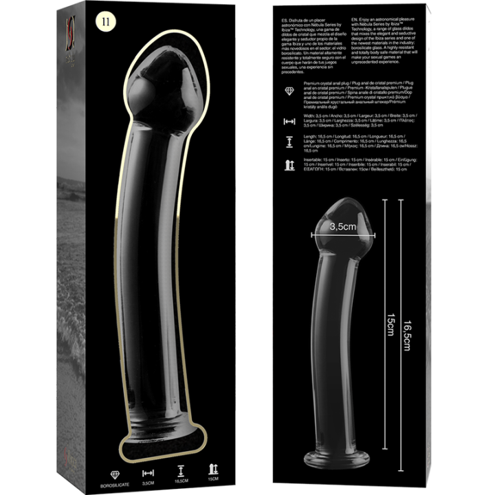 Gode en Cristal Modèle 11 Transparent