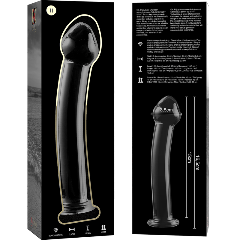 Gode en Cristal Modèle 11 Transparent