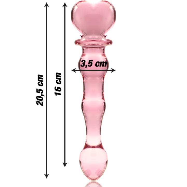 Gode en Cristal Modèle 21 Rose