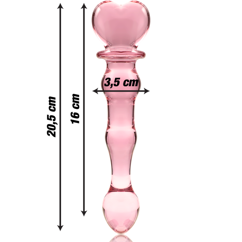 Gode en Cristal Modèle 21 Rose