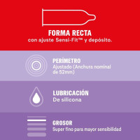 Préservatifs Durex Sensitive Total Contact 12 PCs