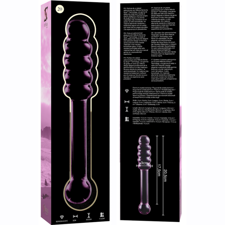Gode en Verre Modèle 20 Rose