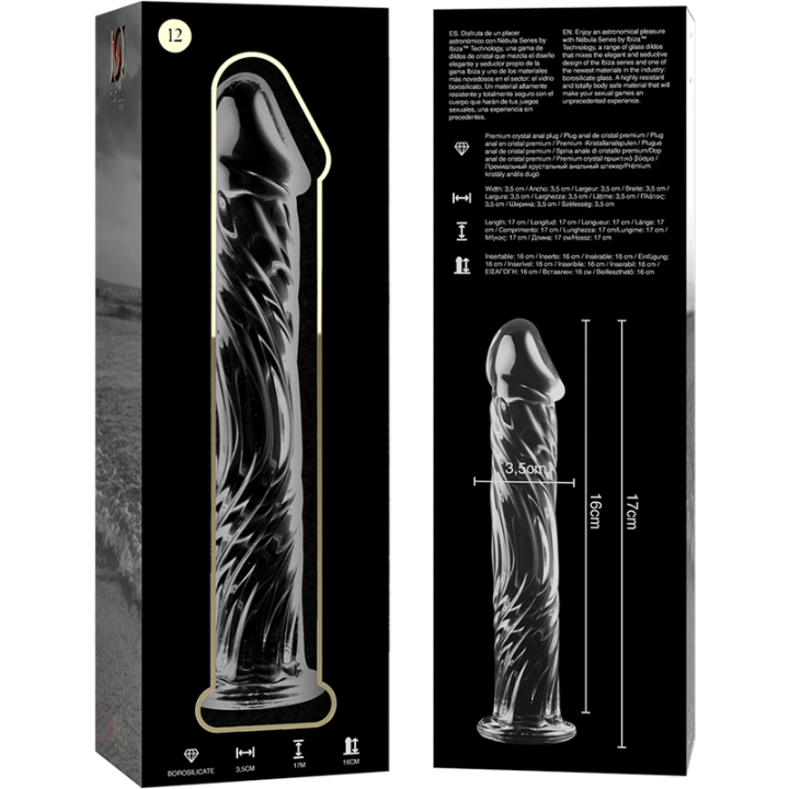 Gode Cristal Modèle 12 Transparent