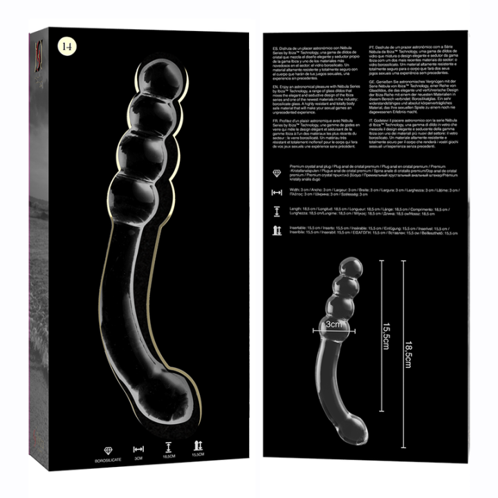 Gode en Cristal Modèle 14 Transparent