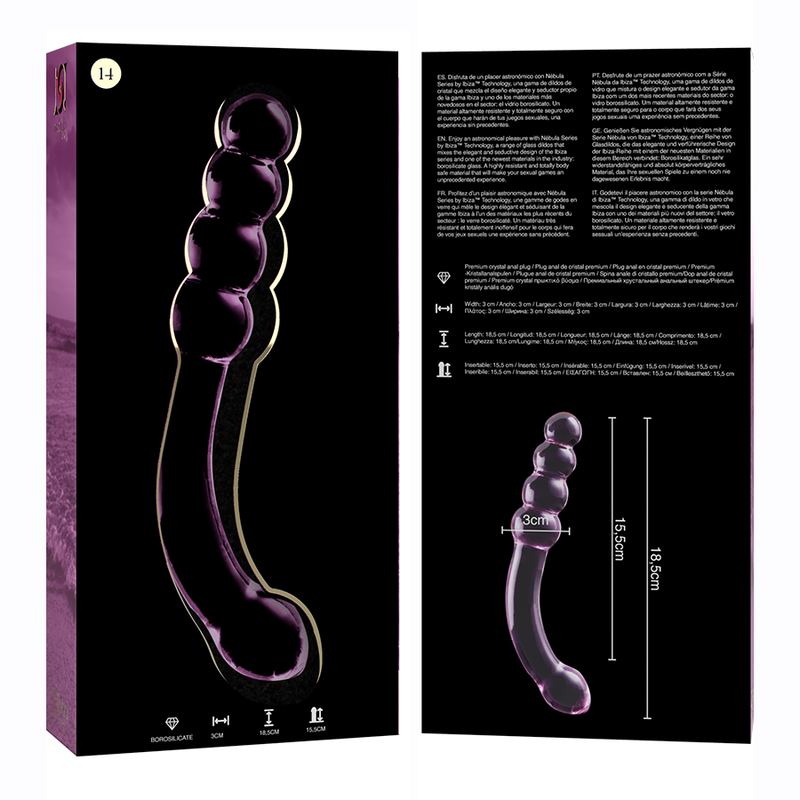 Gode en Cristal Modèle 14 Rose