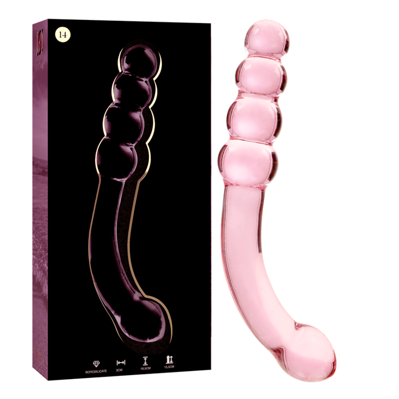 Gode en Cristal Modèle 14 Rose