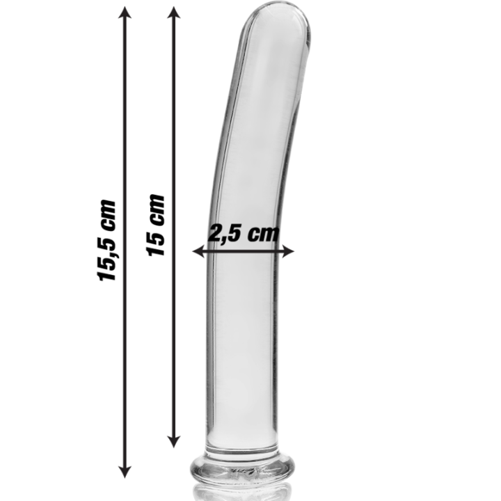Gode en Cristal Modèle 9 Transparent