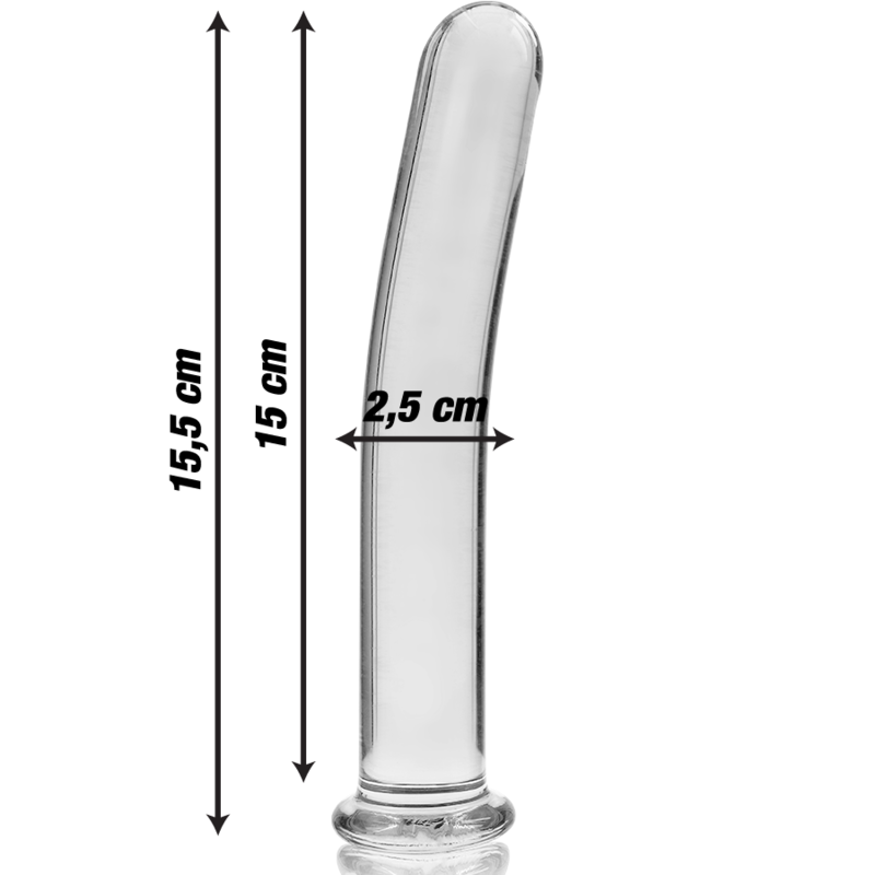 Gode en Cristal Modèle 9 Transparent