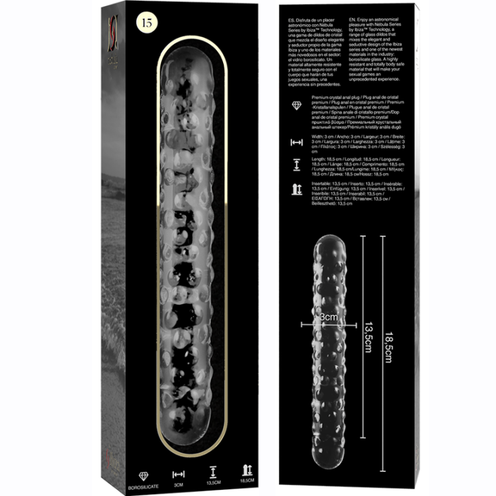 Gode en Cristal Modèle 15 Transparent
