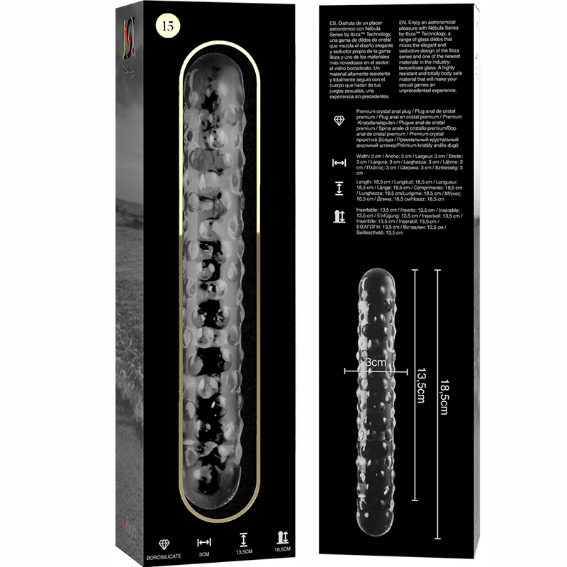 Gode en Cristal Modèle 15 Transparent