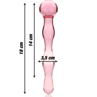 Gode en Cristal Modèle 13 Rose