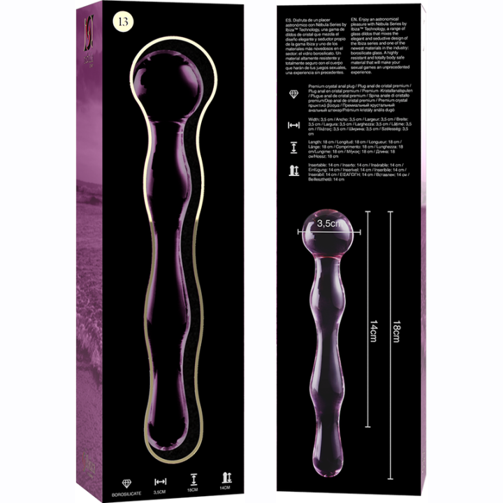 Gode en Cristal Modèle 13 Rose