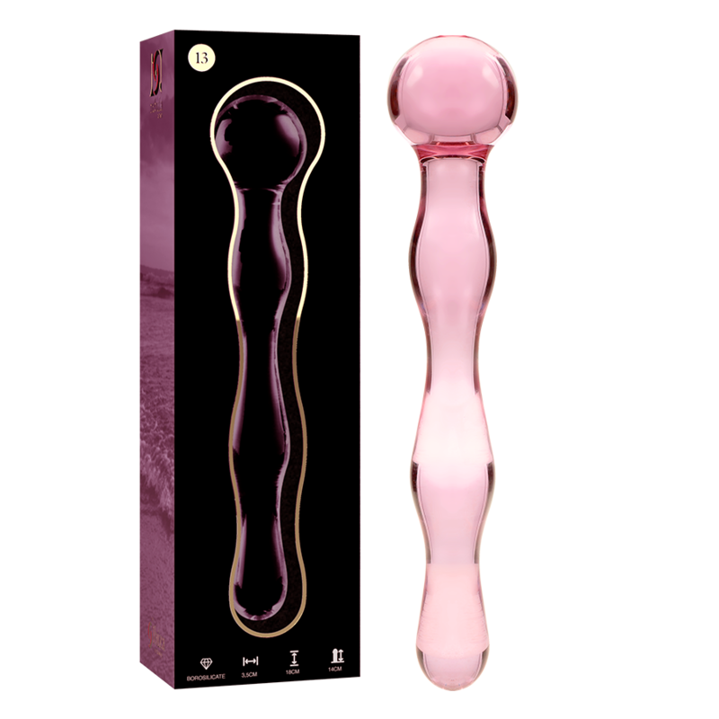 Gode en Cristal Modèle 13 Rose