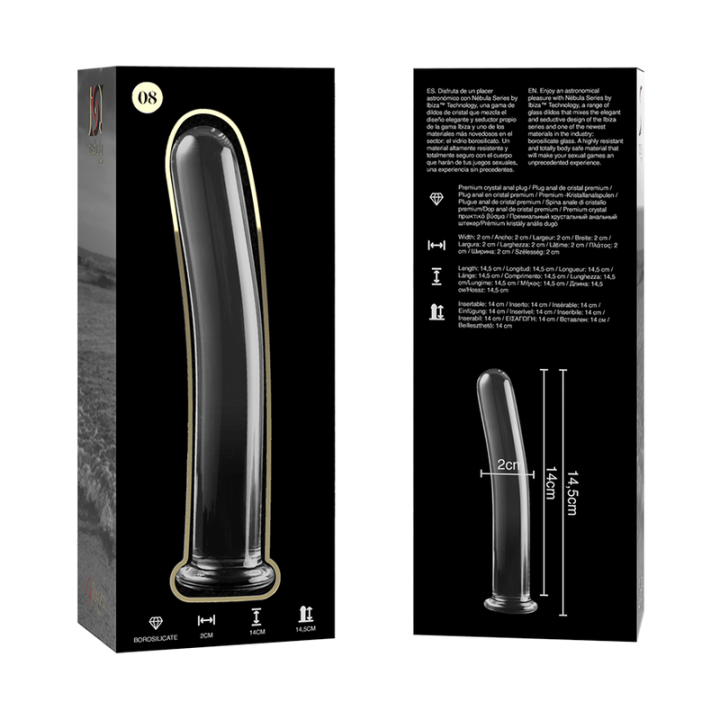 Gode en Cristal Modèle 8 Transparent