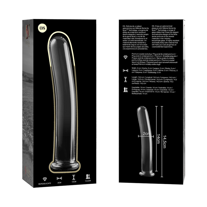 Gode en Cristal Modèle 8 Transparent