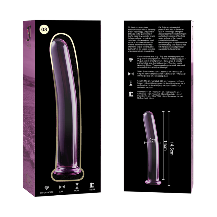 Gode en Cristal Modèle 8 Rose