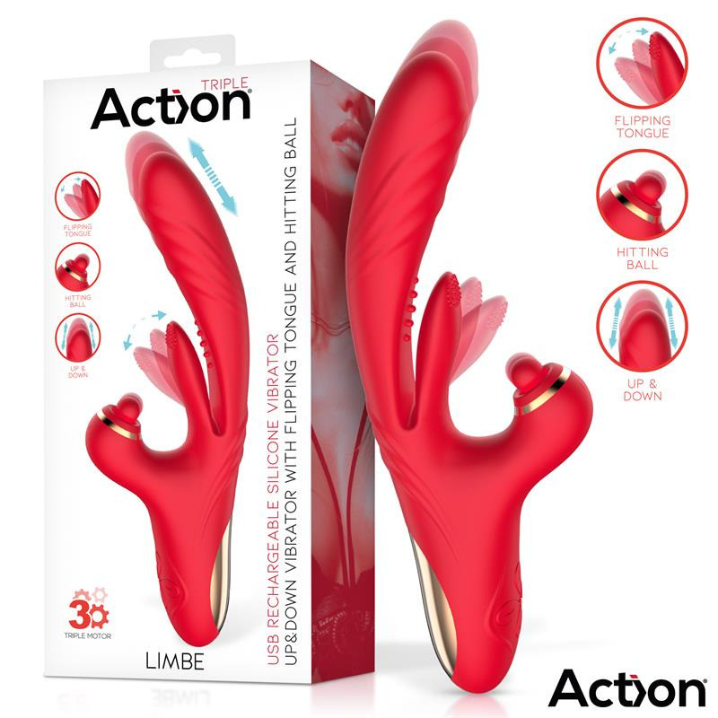 Limbe Vibromasseur avec Langue et Up and Down
