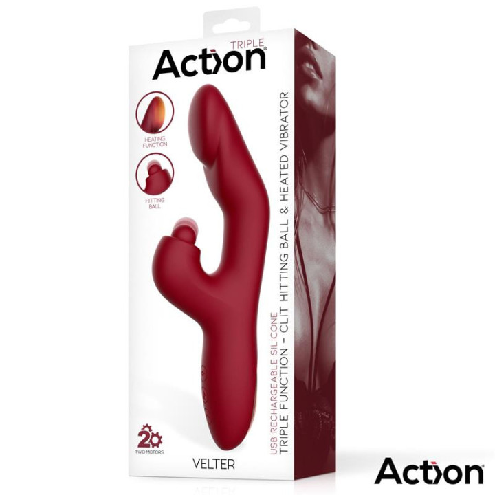 Velter Soft Clit Hitting Ball avec Vibration et Effet Chaleur