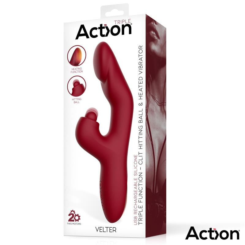 Velter Soft Clit Hitting Ball avec Vibration et Effet Chaleur