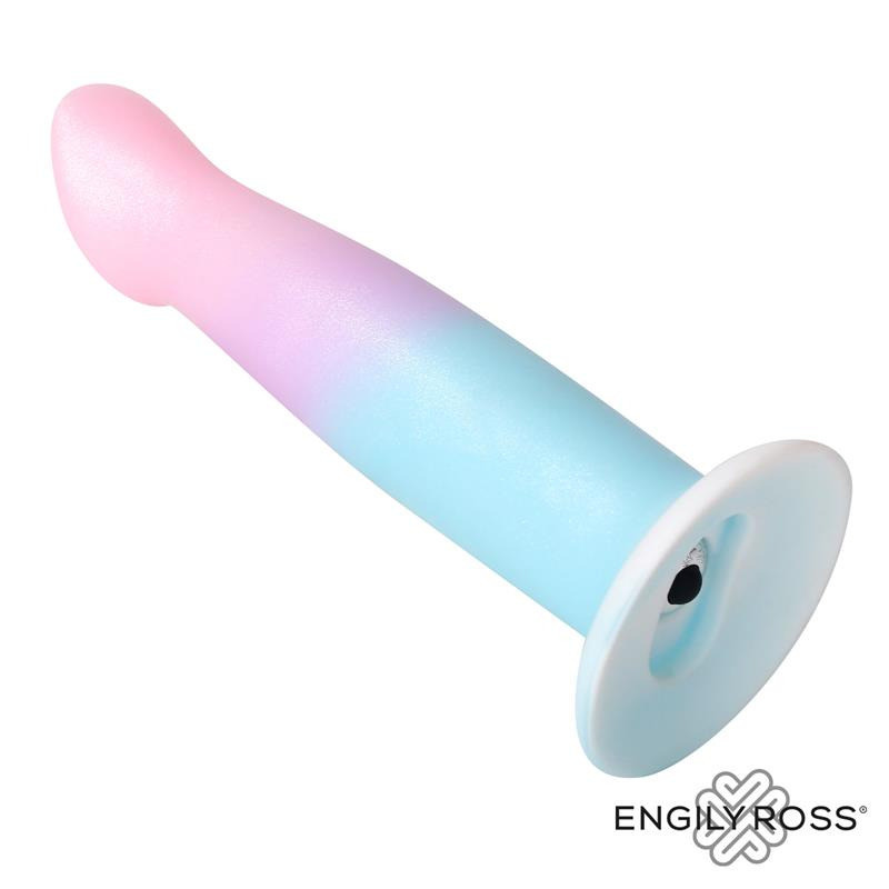Gode avec Vibration et Ventouse Couleur Dégradée 17 cm