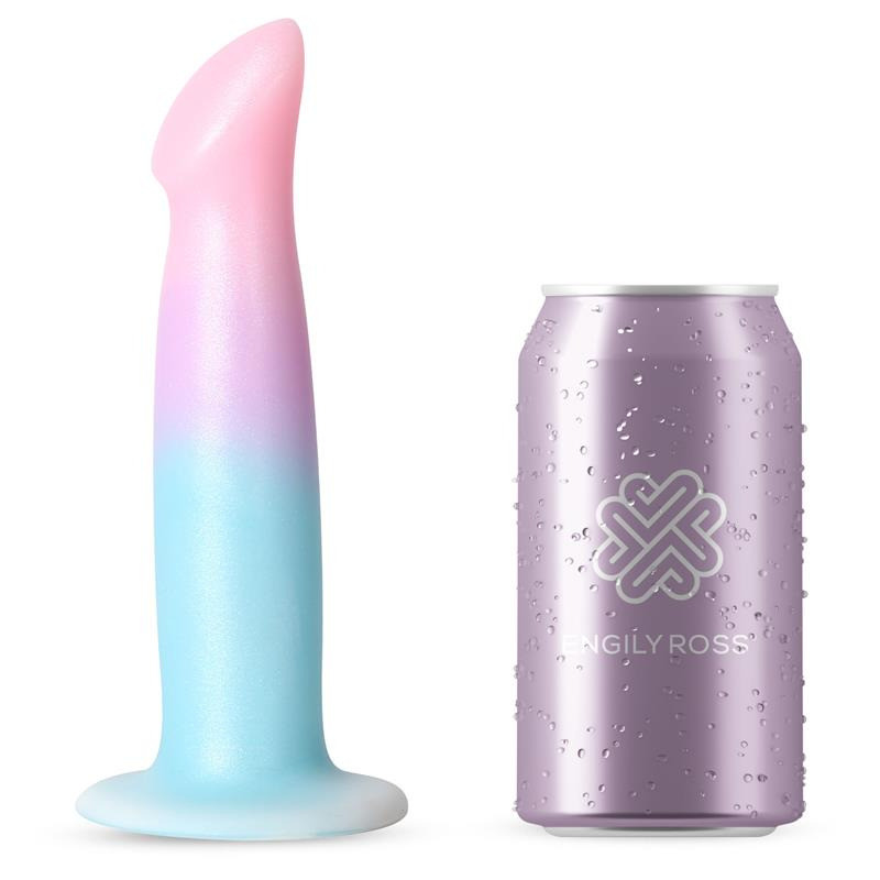 Gode avec Vibration et Ventouse Couleur Dégradée 17 cm