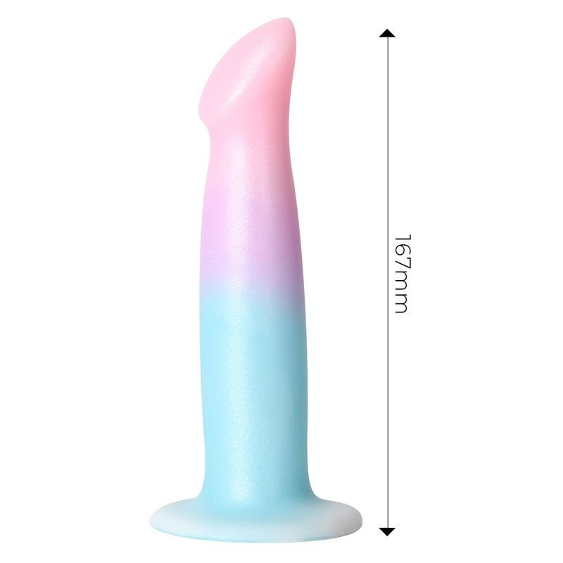 Gode avec Vibration et Ventouse Couleur Dégradée 17 cm