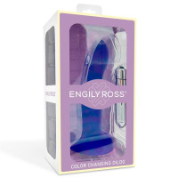 Gode Vibrant qui Change de Couleur de Bleu à Violet Taille M 17 cm
