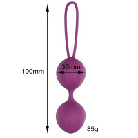 Garbo Boule Double Kegel Silicone Pourpre