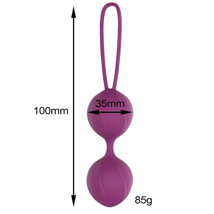 Garbo Boule Double Kegel Silicone Pourpre